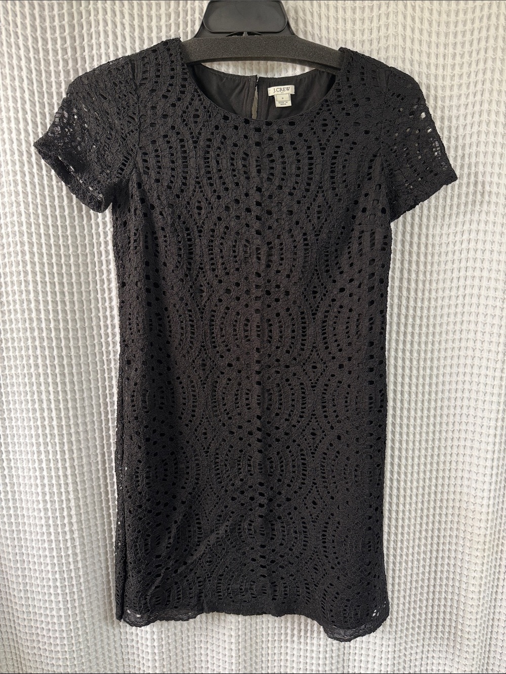 J. Crew Black Lace Mini Dress